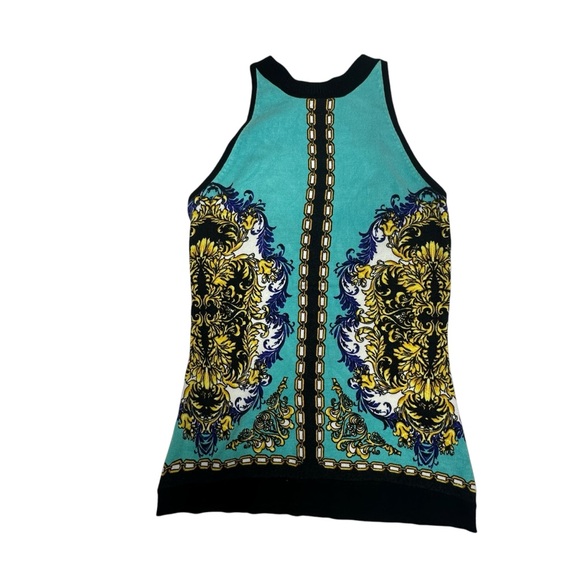 Vintage 90’s Cache’ Sleeveless Patterned Lightweight Sweater S - Picture 4 of 9